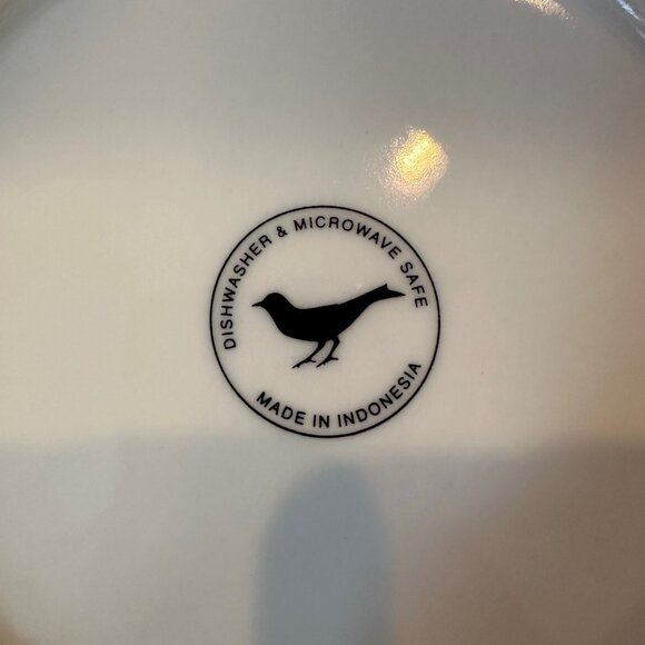 Anthropologie Blue Floral Paisley Stoneware Dessert Salad Plate 8" Diameter - Picture 4 of 4